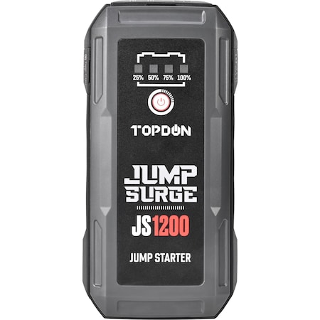 Topdon 1200 Peak Amp Battery Jumpstarter, Power Bank, and LED Flashlight JS1200